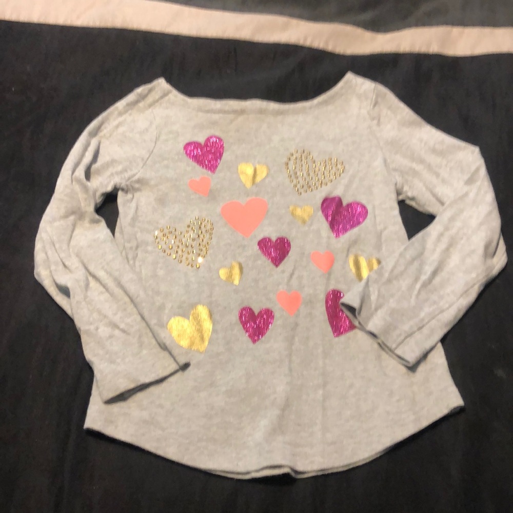 Crazy 8 long sleeve with hearts